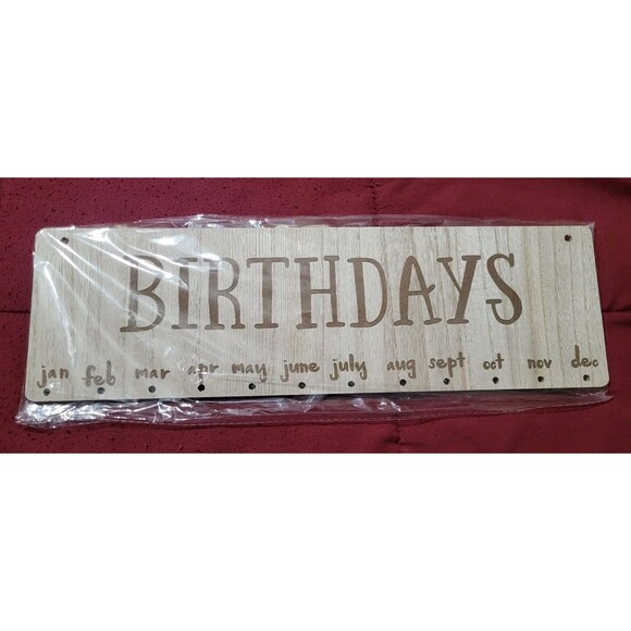 Family Tree Birthday Reminder Calendar Board Wall Hanging Includes Tags - Picture 1 of 3
